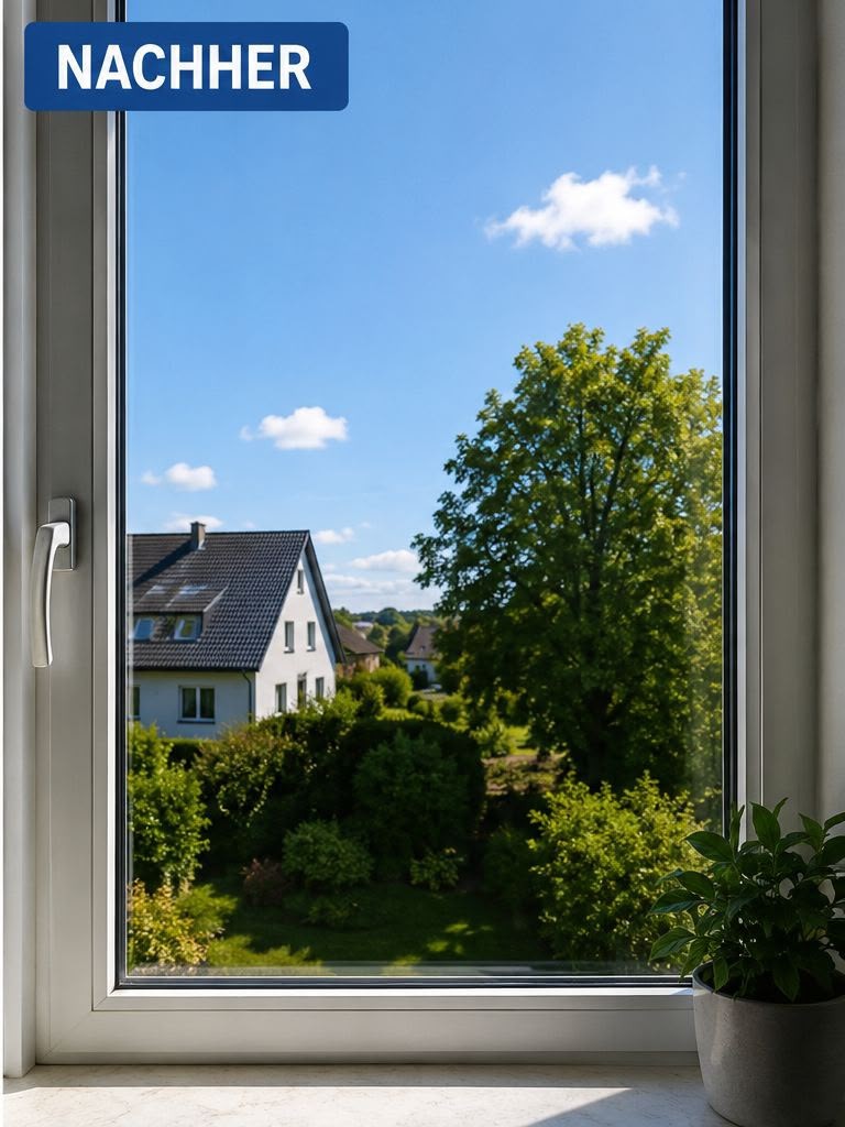 Fenster nach der Reinigung
