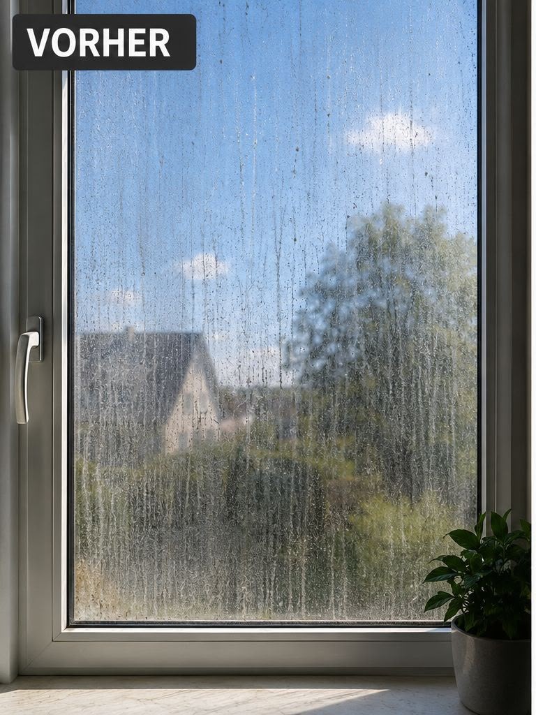 Fenster vor der Reinigung